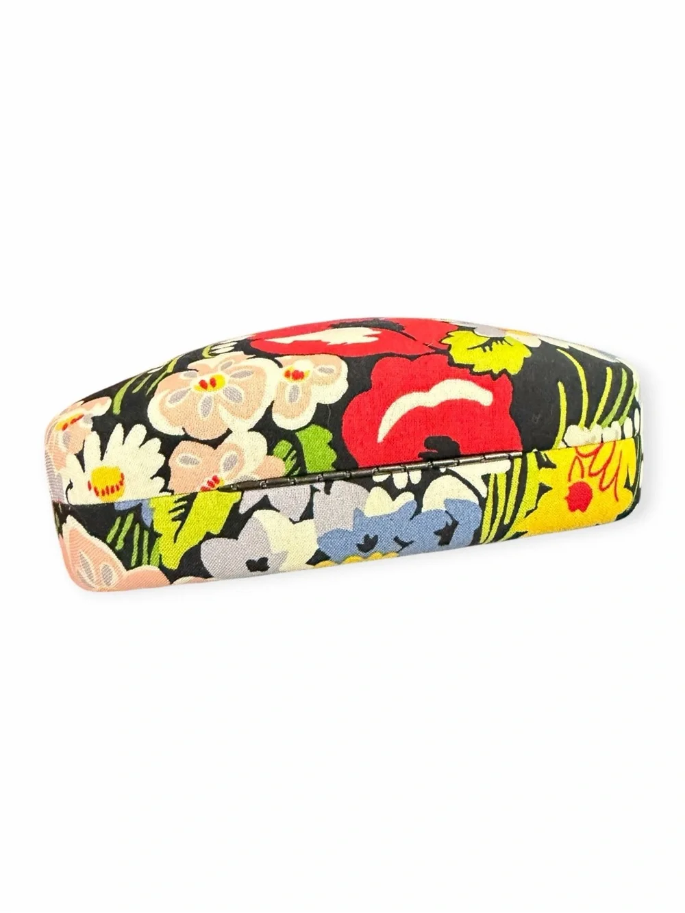 Vera Bradley Black Floral Large Clamshell Eyeglasses Sunglasses Case
